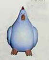 traditional decor chicken with blue color design