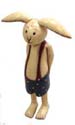 wholesale decor rabbit with wearing jeans pattern decor