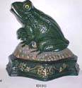traditional doorstopper with a frog decor pattern