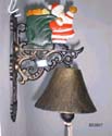 custom christmas bell with Santa on top, good for christmas use