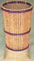wholesale garbage can made with bamboo design in tall cone shape