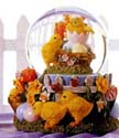 wonderful glass decor with chickens and eggs pattern design