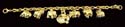 charm costume gold bracelet design with horse pattern and boat pattern in the middle