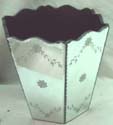 beautiful kitchen garbage can with flower pattern