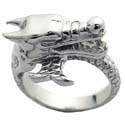 sterling silver ring with dragon