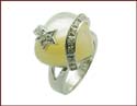 sterling silver ring with star pattern design
