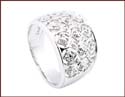 sterling silver ring with white cz stone forming flower pattern