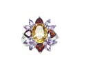 discount ring wth assorted color stone forming flower shape