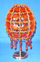 candle lantern with orange beads design