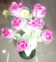 mono color flower design with white rose