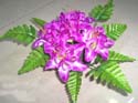 a bunch of purple artificial flower