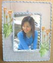 digital picture frame design with flower on the both side