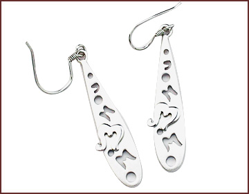 Online free manufacture jewelry catalog supply OM filigree earring 