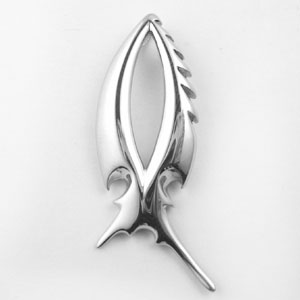 Wholesale sterling silver pendant store online supply fish shape pendant 