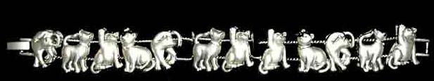 Fine costume jewelry distributor fashion sterling silver bracelet for cat lover
