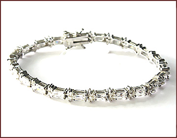 Wholesale cz jewelry supply wholesale rectangular clear cz bracelet 