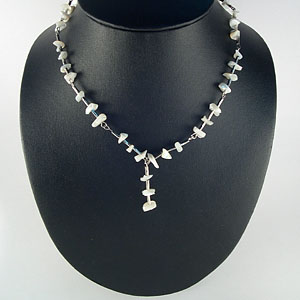 Classical sterling silver moonstone necklace supply from china import and export