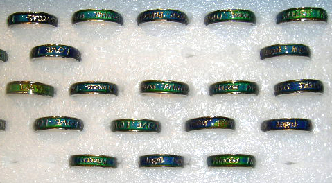 Wholesale hip hop jewelry online supply assorted line pattern mood ring 